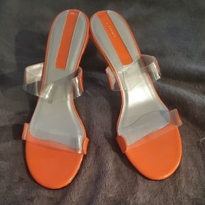 Fioni Orange Slide Sandals